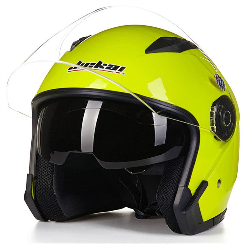 Four Seasons Universal-Doppellinsen-Motorradhelm 3/4 Halbhelm Motorradhelm für Elektrofahrzeuge_voghion.com