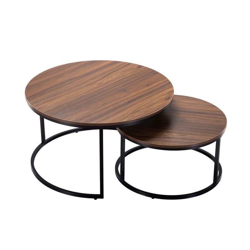 Nesting Round Coffee Table Set Of 2-piece_voghion.com