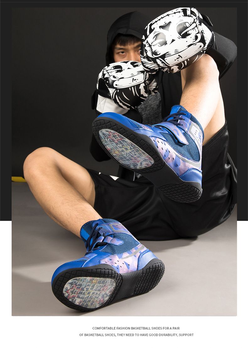 Nowe buty do ćwiczeń w pomieszczeniach Hard Pull Squat Wrestling Shoes Sanda Fighting Shoes_voghion.com