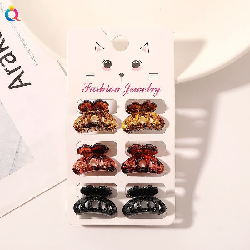 Fermaglio per capelli piccolo alla moda color caramella Morandi, confezione da sei, mini accessori per capelli_voghion.com