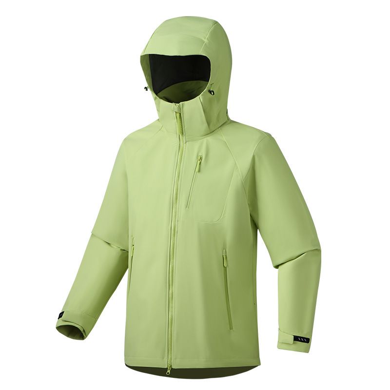 2025 Spring And Autumn Hard Shell Unisex Mountaineering Hooded Waterproof Jacket_voghion.com