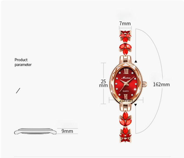20mm Watches for Women Violet Rhinestone Bracelet Watch Mini Round Shape Dial Waterproof Quartz Ladies Fashion Dress Analog Wrist Watch_voghion.com