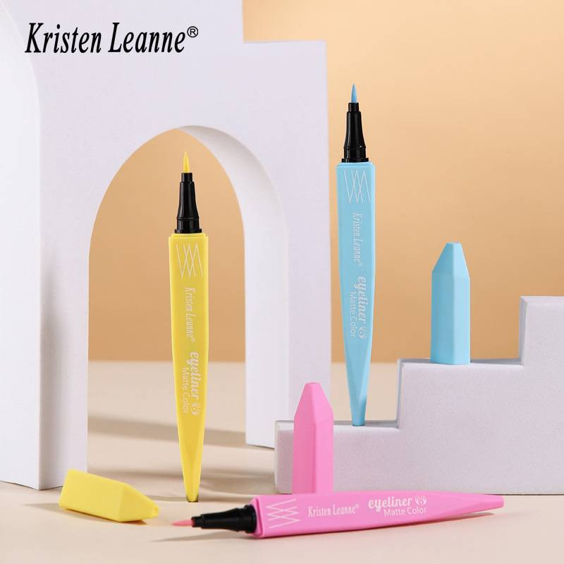 "3 STÜCK" Black Technology ultrafeiner Bleistiftkernpinsel, matt, schnelltrocknend, farbiger Eyeliner_voghion.com