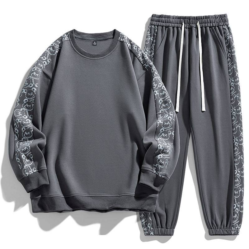 Conjunto de ropa deportiva para hombre, conjunto de otoño con ropa elegante, sudadera informal para correr de primavera y otoño_voghion.com