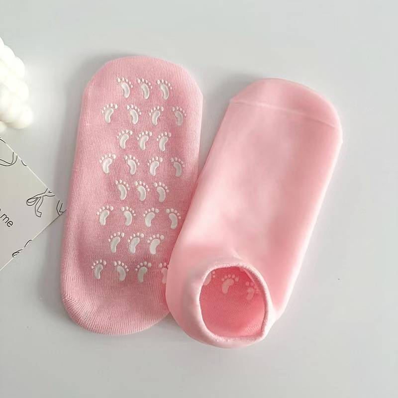 Calzini da donna esfolianti e rimuovono la pelle morta. Calzini in silicone per prevenire la secchezza e idratare i copripiedi._voghion.com