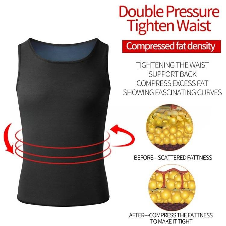 Herrenbekleidung Herren Sport Body Shaping Weste Sauna Schwitzen Fitness Body Shaping Kleidung Schwitzen Bauch Kleidung_voghion.com