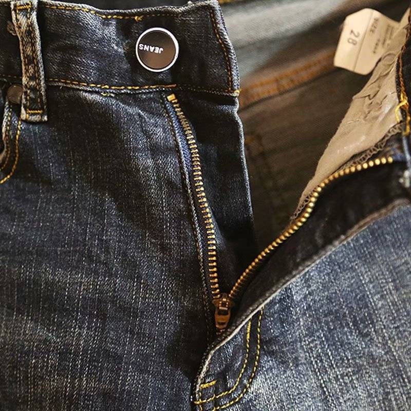 Herrenbekleidung Neue Herren-Jeansshorts Straight Ins Dongdaemun 5 Halbhosen Modetrend Gewaschene mittellange Hose_voghion.com