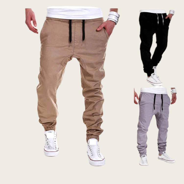 Pantalones deportivos casuales con cordón para hombre: transpirables, holgados y con cintura elástica, ideales para gimnasio y uso diario (varios colores y tallas disponibles)._voghion.com