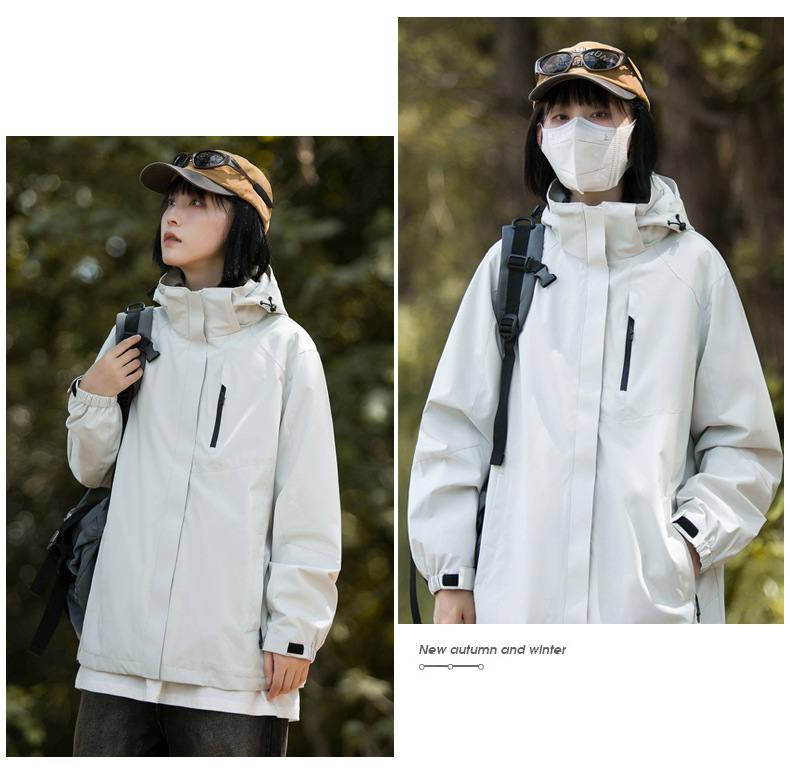 NOKO-Women's Three-in-one Jackets With Detachable Liner, Windproof And Waterproof, Outdoor Warm And Mountaineering Jackets And Workwear_voghion.com