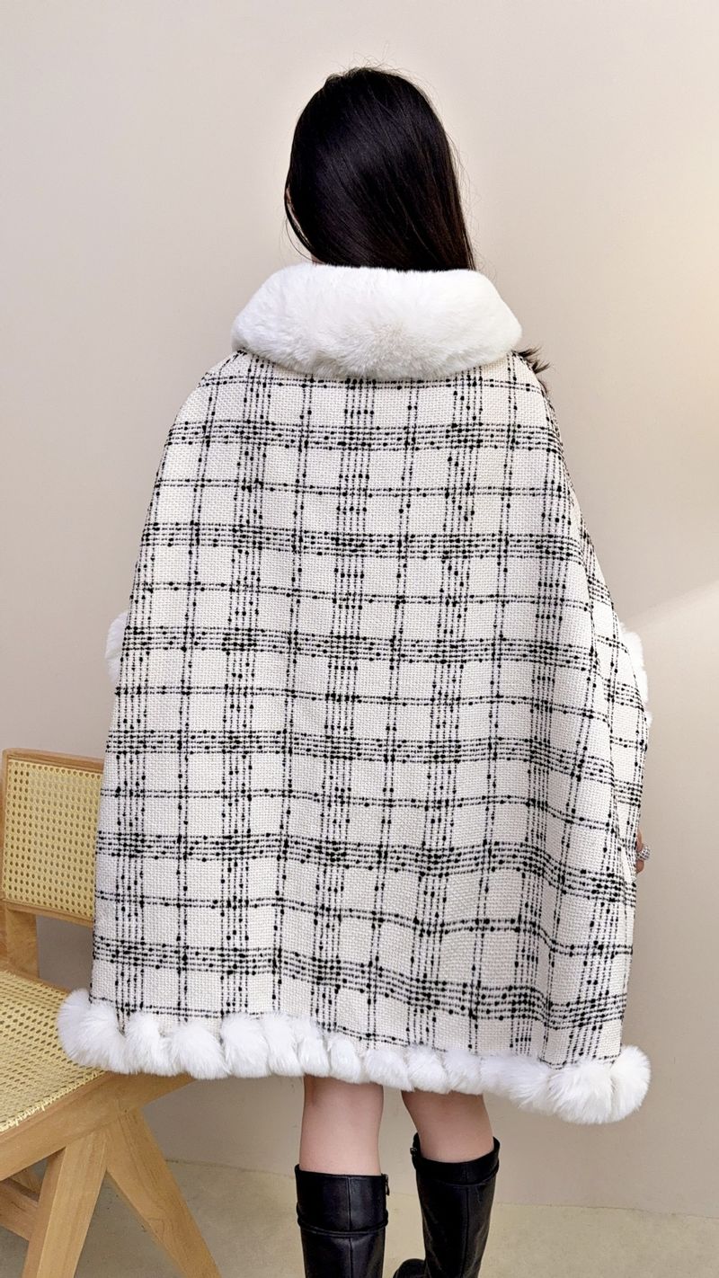 Mantella calda per il tempo libero, scialle e mantella alla moda autunno e inverno 2025 da donna Hundred And One_voghion.com