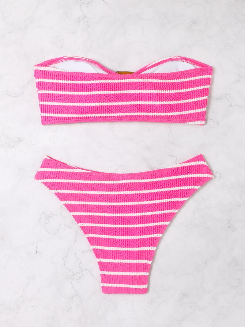 Dameskleding Top Bikini Dames Nieuwe Strapless Split Triangle Bikini Badpak_voghion.com