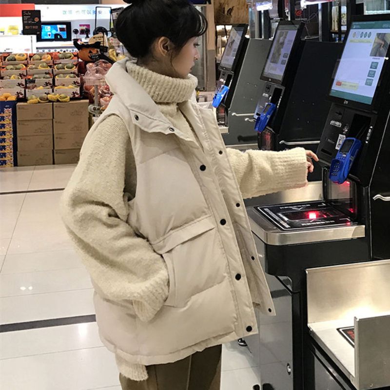 Cotton Women's Short Autumn And Winter New Style, Fashionable For Students To Wear Outside, Vest, Korean Version, Loose_voghion.com