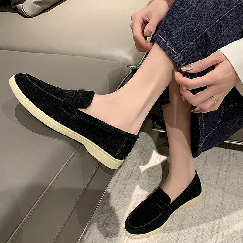 SHLIANG Mode Wildleder Fahren Schuhe Leder Frauen Casual Schuhe Marke Design Weiche Frauen Loafers Mokassins Slip Auf Freizeit Wanderschuhe Y0270_voghion.com