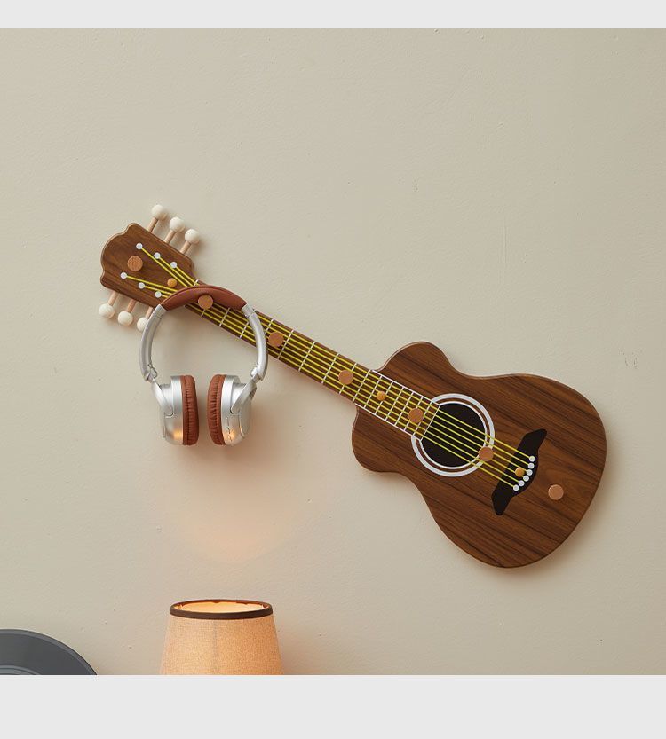 Creative Entryway Guitar Hook Personalized Decorative Wall Hanging Hallway Storage Rack 2326_voghion.com