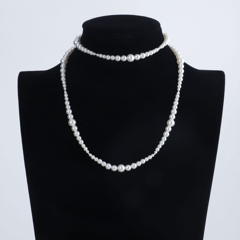 La stessa collana di perle di Ni Ni per donna, versatile, lusso leggero, catena lunga di alta qualità per autunno e inverno, catena di clavicole impilabile_voghion.com