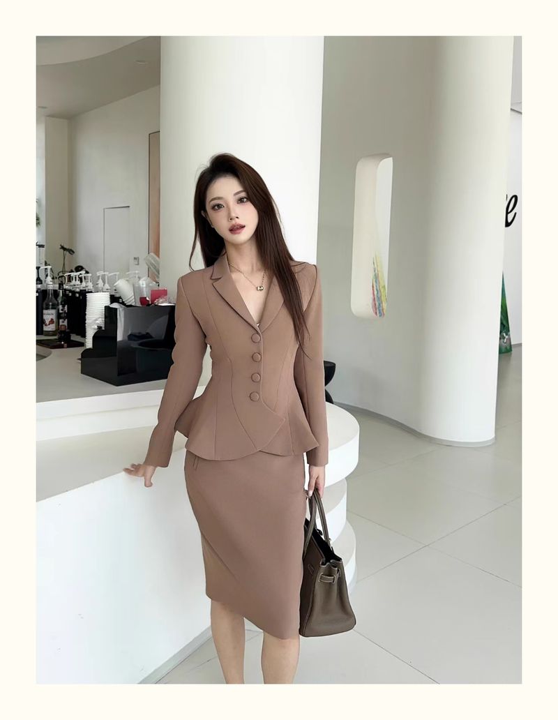 Robe de costume à pétales pour femme, slim, élégante, mode, mondaine, déplacements, lieu de travail, taille cintrée, déesse, hôte_voghion.com