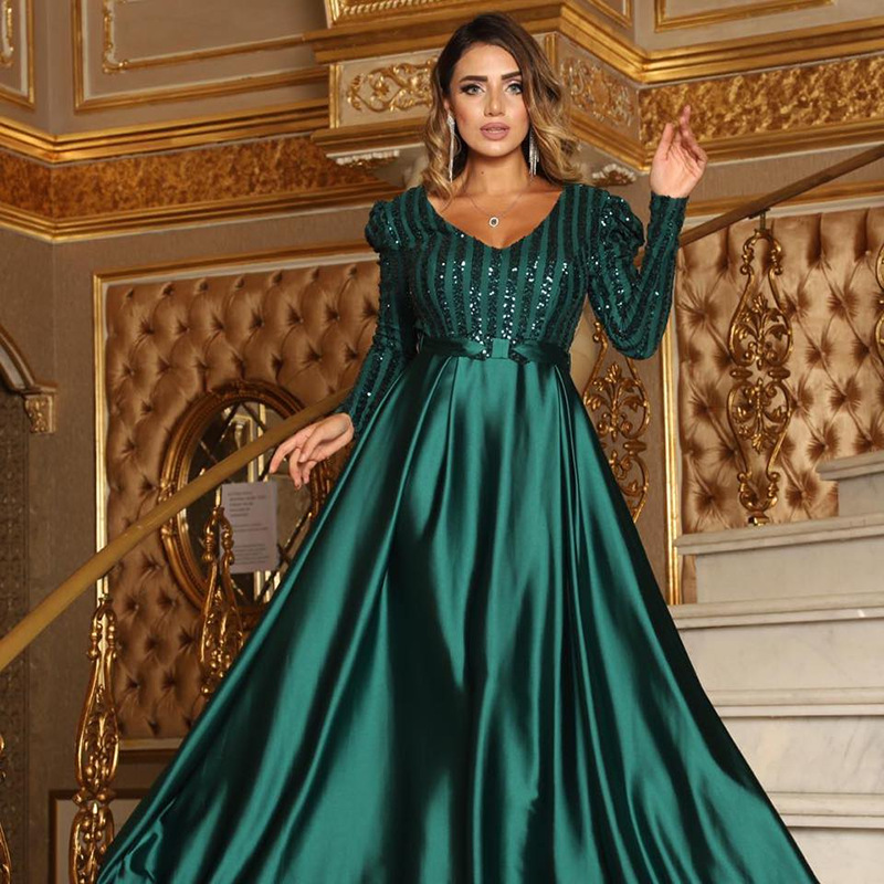 Damenbekleidung 2024 Neue Damenbekleidung Deep V Swing Sexy Langer Rock Trailing Bankett Abendkleid Neuer Stil_voghion.com