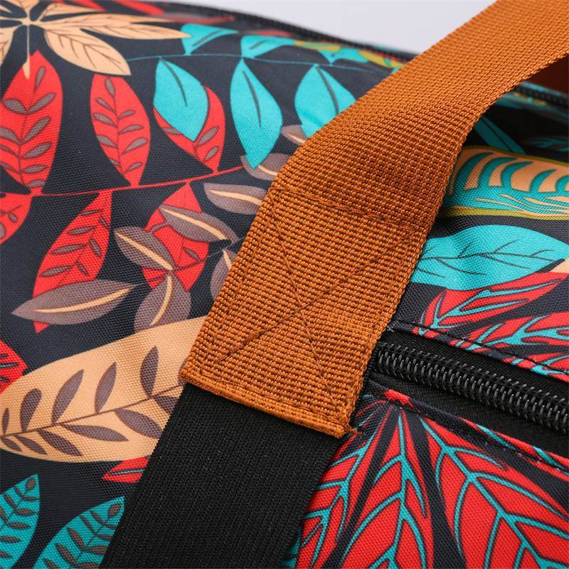 2024 New Bag Collection, European and American Fashion Trendy Resort-Style Spliced Print Large Capacity Travel Bag_voghion.com