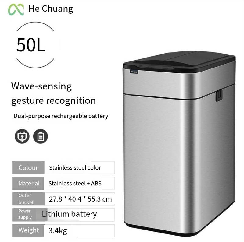Haushalt Liicht Luxus Smart Induktioun Dreckskëscht Kichen Wunnzëmmer Schlofkummer Grouss Kapazitéit Deodorant Kreativ Smart Dreckskëscht_voghion.com
