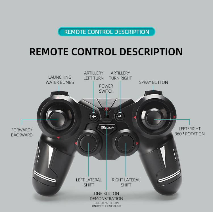 Gesture-sensing Handle Remote-controlled Tank – A Remote-controlled Vehicle With Music, Spray And Light Effects, A Tank Toy Car For Children_voghion.com