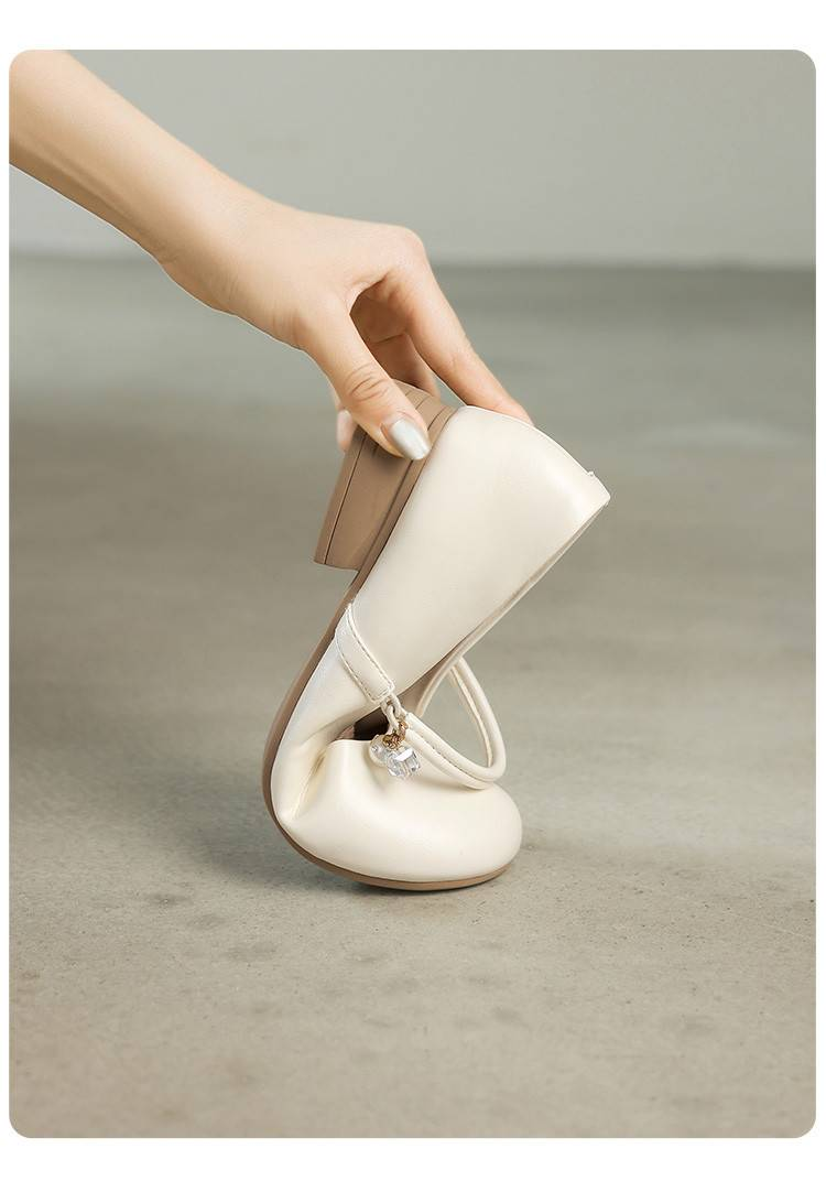 【Weiche Sohle und weiches Obermaterial】 Cameido Mary-Jane-Schuhe mit runder Spitze für Mädchen, 2025 Herbst-Einzelschuhe mit Knöchelriemen und niedrigem Absatz_voghion.com