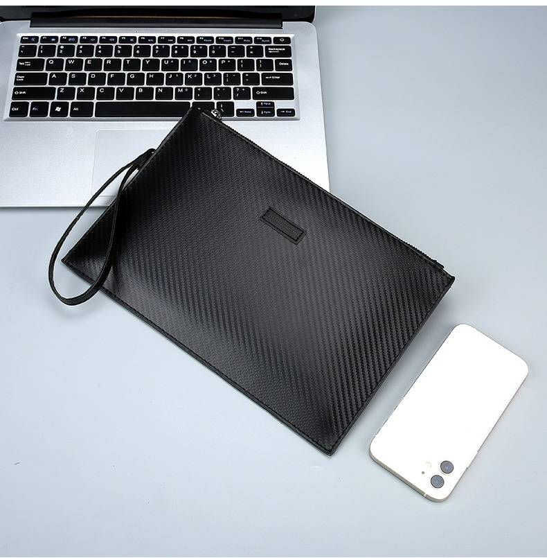 Men's Clutch Bag Wrist Bag Large Capacity Soft Leather Handbag Envelope Bag Trendy Clip Bag Business Men's Bag_voghion.com
