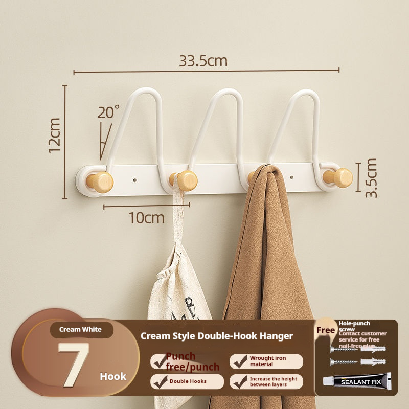 Ganchos de pared sin taladro: ahorra espacio en la puerta y la pared para abrigos, sombreros y bolsos (varios estilos y opciones de ganchos, hierro resistente a la oxidación)_voghion.com