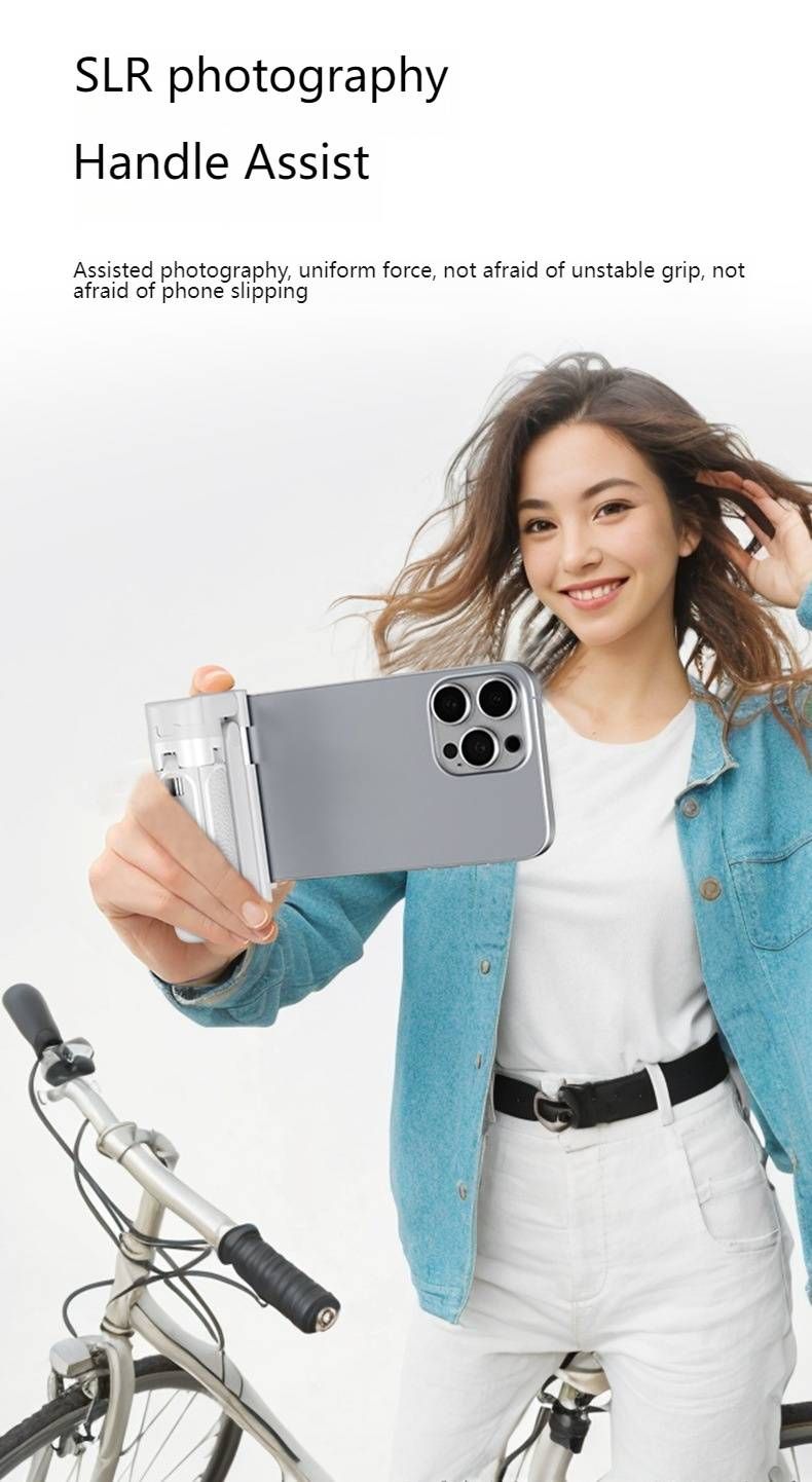 Mini palo selfie Bluetooth con trípode de 4 patas: soporte portátil para teléfono con luz LED y control remoto para fotos y vídeos estables._voghion.com