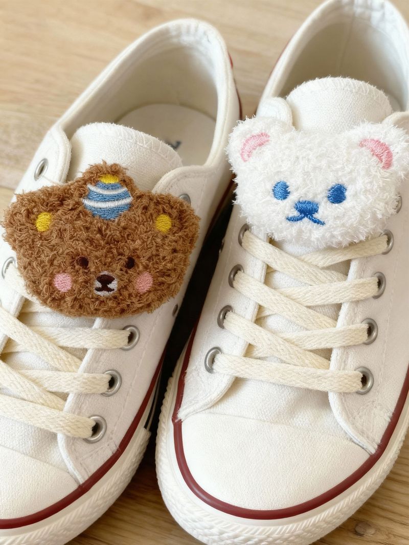 Two Cute Cartoon Bear Brooches For Shoes, With Detachable Shoe Decorations. Suitable For Sneakers, Flats, Casual Shoes, And Bag Charms._voghion.com