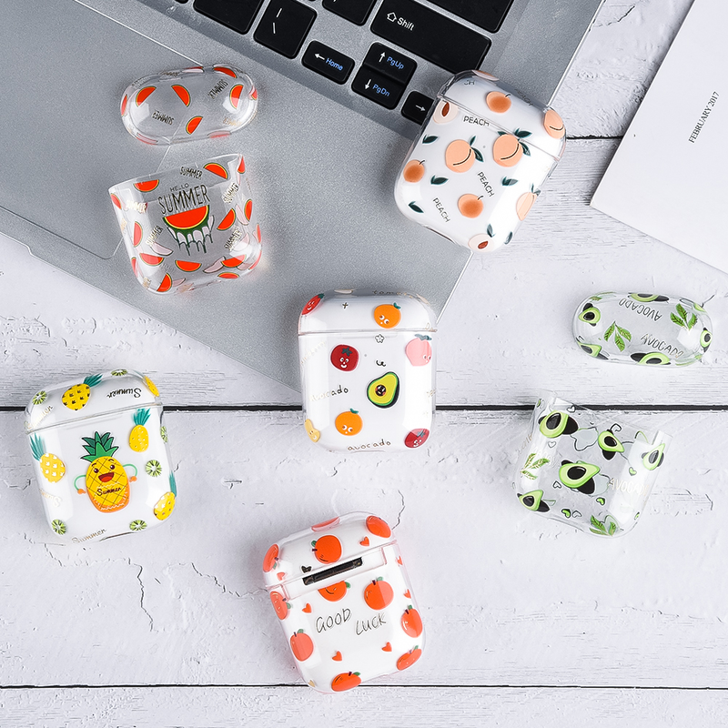 Fruit PC Hard Case For Airpods Pro 2 1 Earphone Cases For Airpods 3 Clear Transparent PC Earphone Cover for airpods 3 pro case_voghion.com