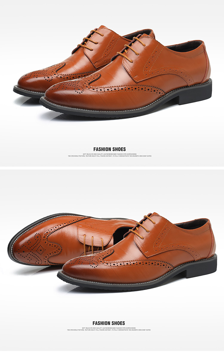 Männer Schong Casual Brogue Single Schong Spëtze Männer Schong _voghion.com