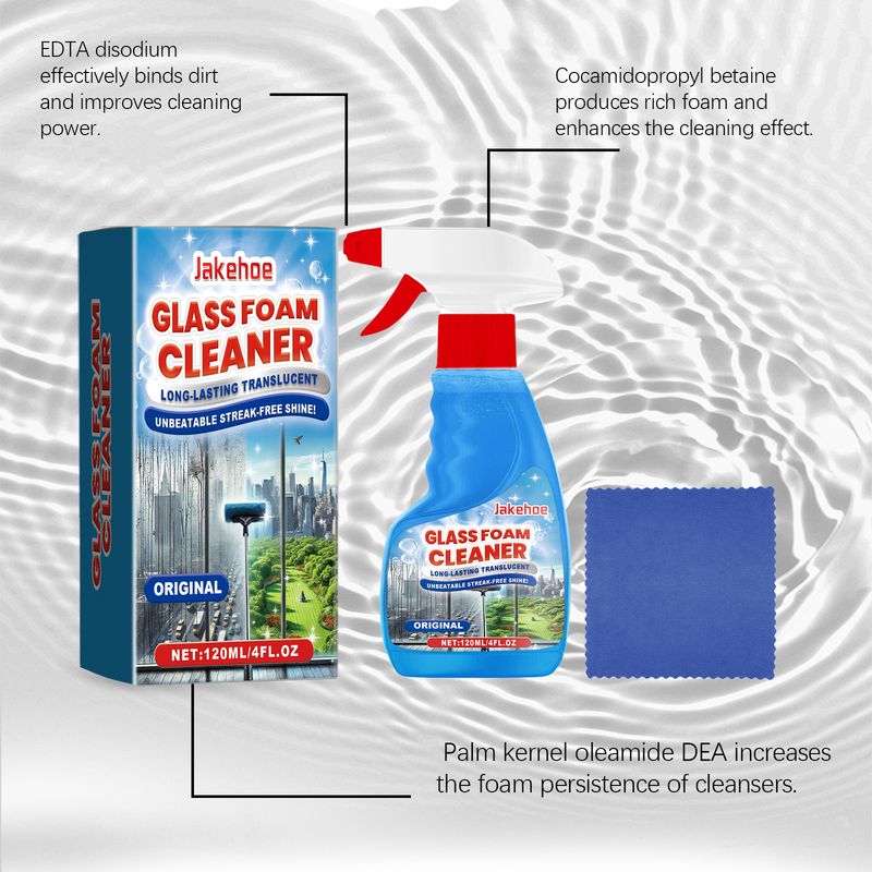 Jakehoe Glass Foam Cleaner Household Decontamination Window Mirror Glass Door Grease Fingerprint Cleaner_voghion.com