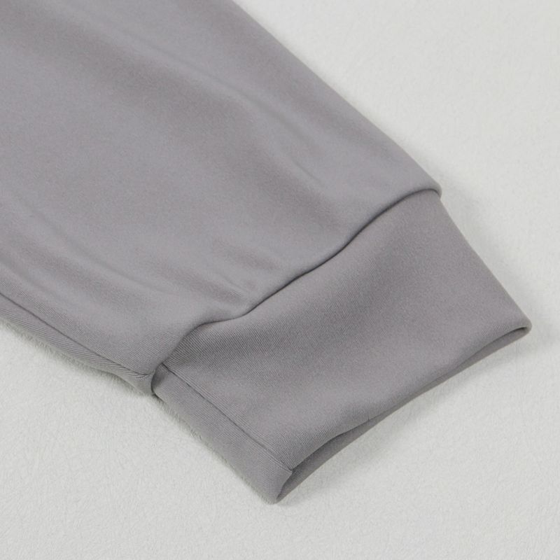Damenbekleidung Zweiteiliges Set mit Kapuzenpullover mit Bandnähten_voghion.com