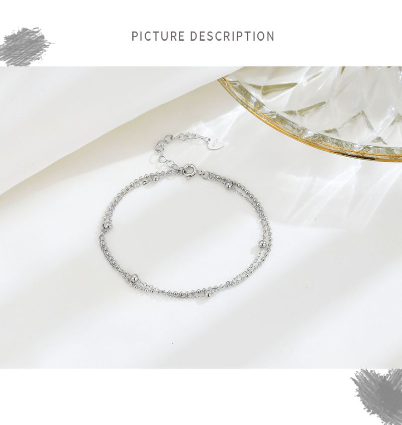 S925 Sterling Sëlwer Ronn Perlenkette Duebelschicht Armband Modesch Villsäiteg Perlen Handschmuck Temperament Nisch Einfach Bijouen Fra_voghion.com