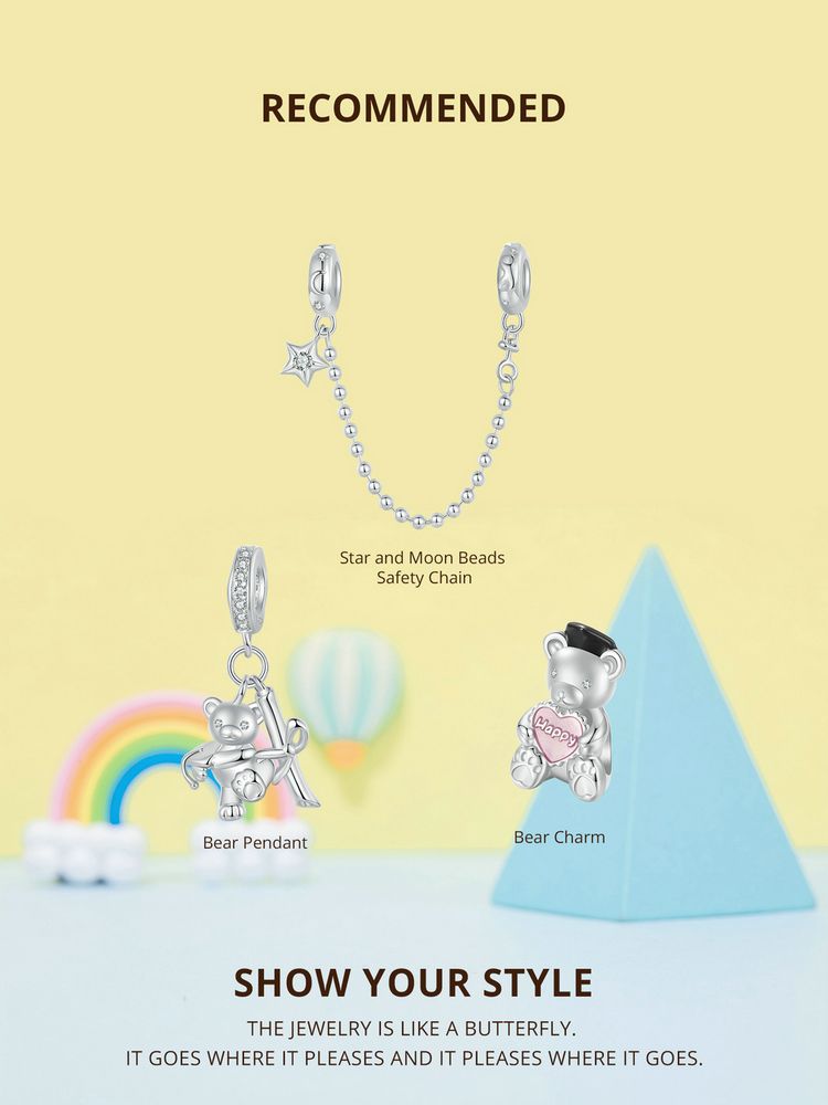 Star and Moon Beads Safety Chain Charm_voghion.com