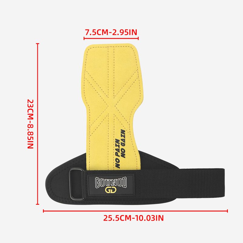 new fitness double layer thickened leather palm guard equipment non slip wear resistant wrist guard hard pull power belt_voghion.com