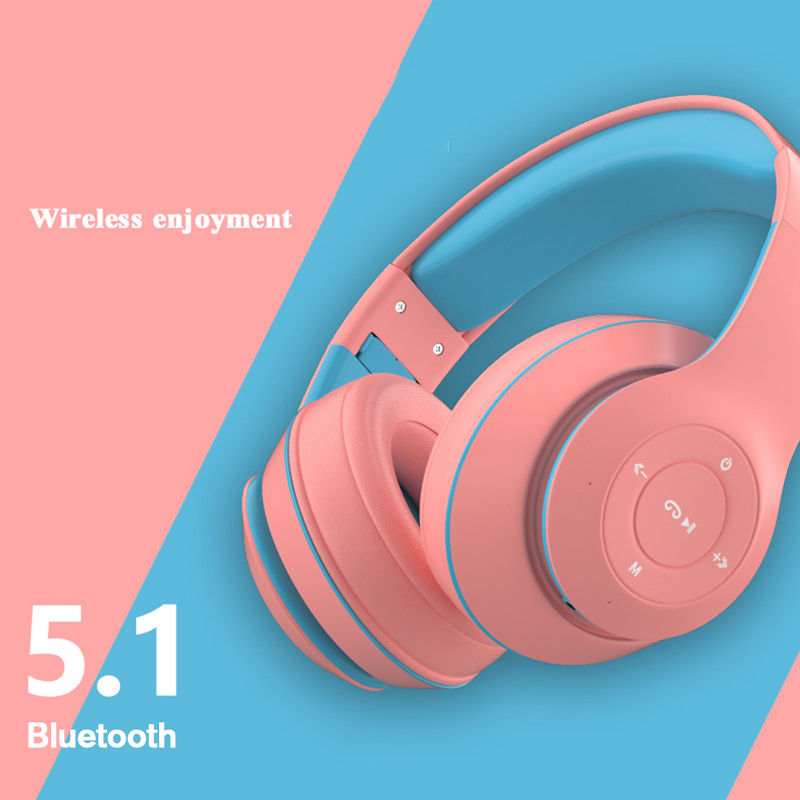 2023 Foldable Wireless Headsets Bluetooth Headphones Bass Stereo Earphone Mp3 Player With Mic Support TF Card AUX PC For_voghion.com