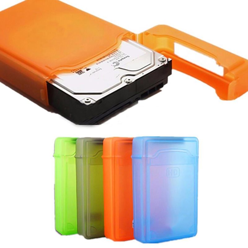 3,5 polegadas de plástico à prova de poeira IDE SATA HDD disco rígido caixa de armazenamento caixa capa_voghion.com