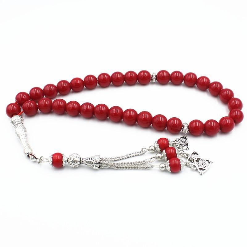 Cross Arabic 33 10 Cm Natural Agate Bracelet Rosary Tasbih_voghion.com