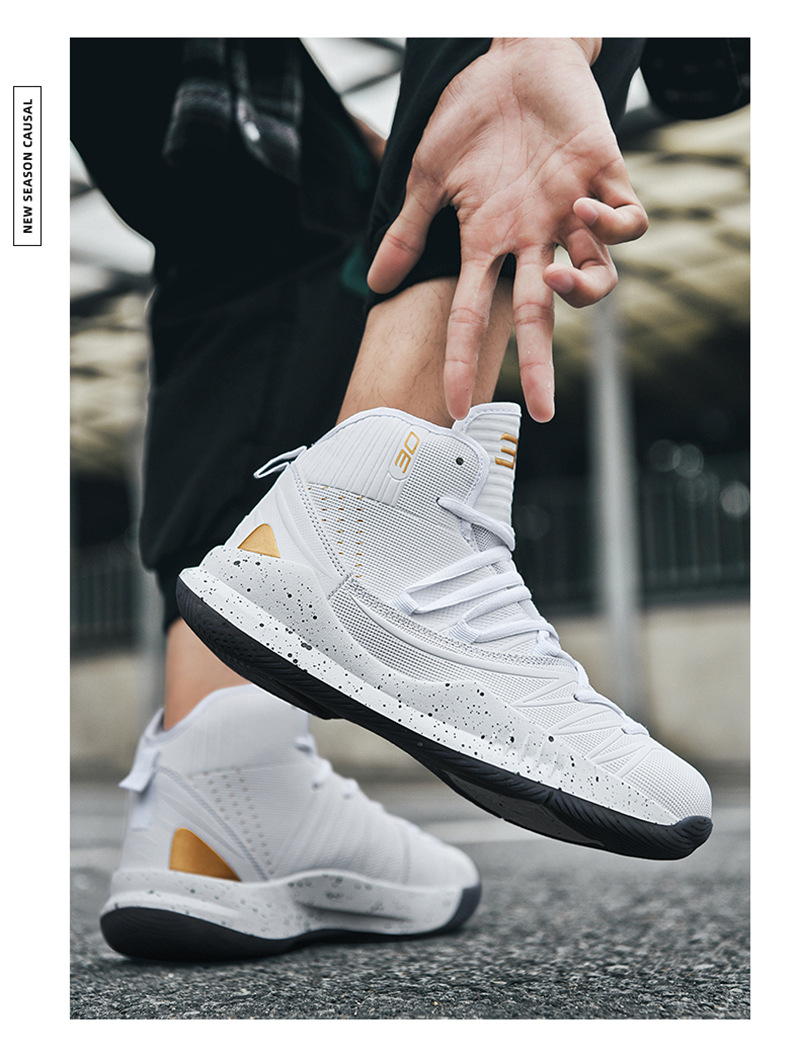 Koppel hoge ademende gevechtslaarzen voor heren, jeugd basketbal sportschoenen mode_voghion.com