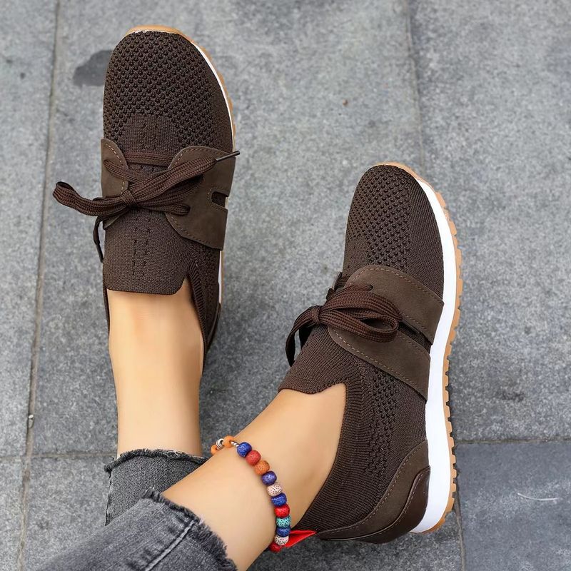 2025 Autumn Winter New Plus Size Women's Casual Shoes Solid Color Wedge Comfortable Breathable Fashion_voghion.com
