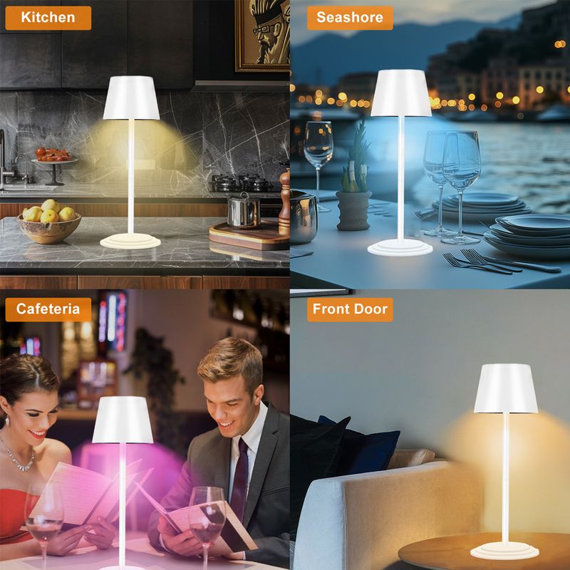 Domače pohištvo Ustvarjalna nova namizna svetilka za spalnico Nočna svetilka na dotik RGB barvna atmosferska svetilka Nočna lučka je mogoče časovno nastaviti Polnjenje USB_voghion.com