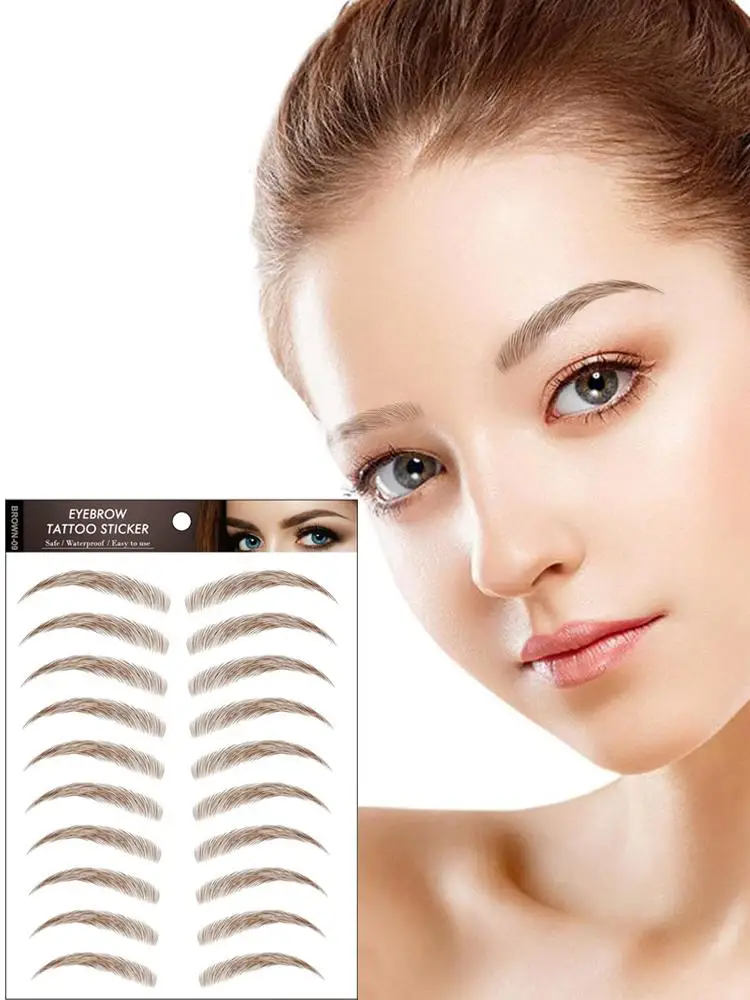 6D Hair Like Eyebrows Stickers Makeup Waterproof Eyebrow Eyebrow Long Natural Hair-liked Authentic Eyebrow Tattoo Sticker_voghion.com