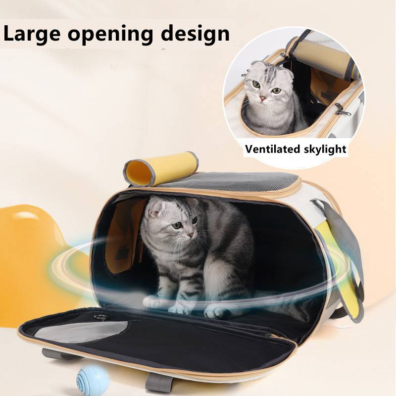 Designer fashion new cat pet bag out portable handbag Breathable pet four seasons universal roller curtain bag_voghion.com