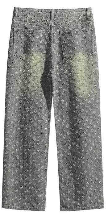 Nieuw Amerikaans denim pak voor heren, veelzijdige lente- en herfstjas, jacquard casual trend, reversoverhemd, wijde broek_voghion.com