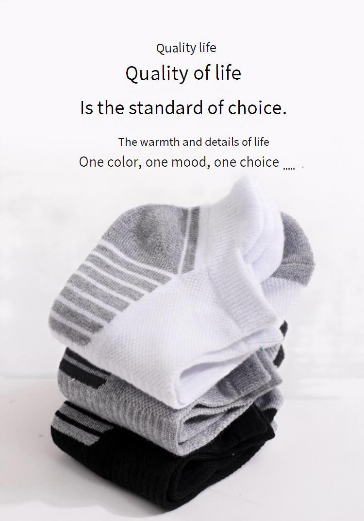 Chaussettes pour femmes Two Wolves, nouvelles chaussettes épaisses en serviette, chaussettes courtes, chaussettes bateau, absorbantes de la transpiration, respirantes, chaussettes de sport noires et blanches grises_voghion.com