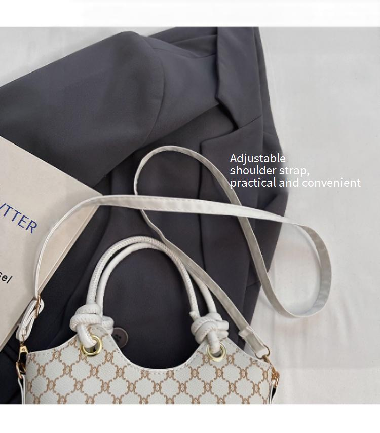 Borsa a secchiello casual alla moda retrò, borsa a tracolla con diamanti, borsa estiva popolare, borsa da viaggio con texture_voghion.com