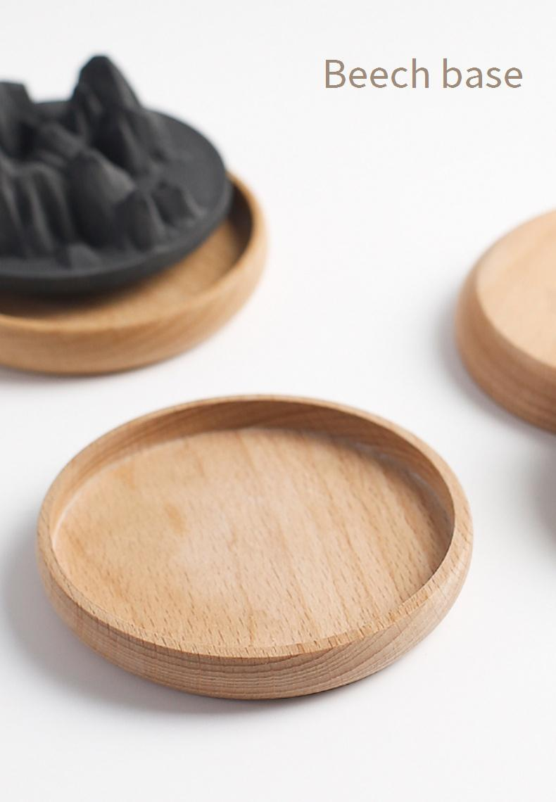 Mountain Diatomit-Aroma-Diffusor – Natürlicher Lufterfrischer für Zuhause und Büro (Weiß/Schwarz/Schneespitze, nicht elektrischer Halter für ätherische Öle)_voghion.com