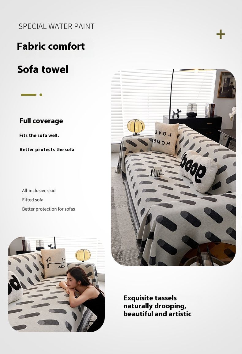 Elegante copridivano in ciniglia: protezione completa ed elegante per tutte le stagioni, antipolvere e decorativo._voghion.com