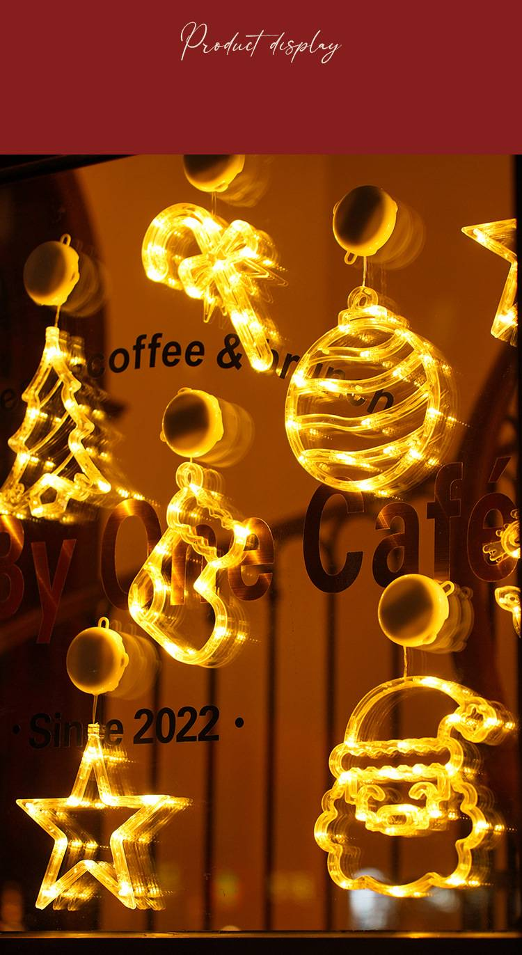 Luci colorate a LED per Natale, luci d'atmosfera, luci natalizie, luci sospese, decorazioni, ornamenti sospesi_voghion.com